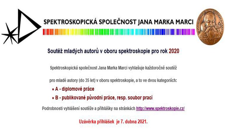 Soutěž mladých autorů v oboru spektroskopie pro rok 2020