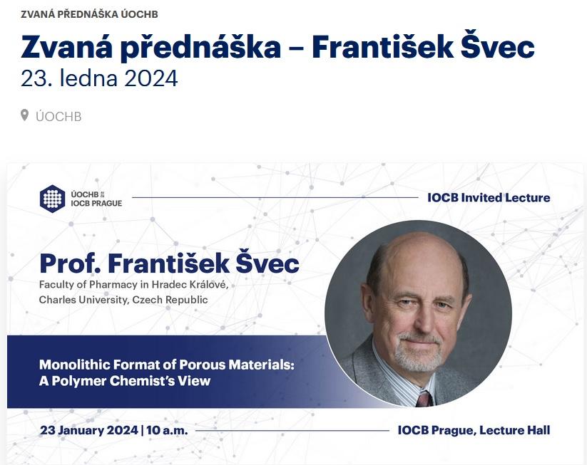 Zvaná přednáška - prof. František Švec